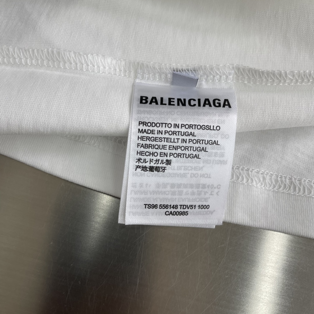 -Balenciag 印花圆领短袖T恤 面料260克新疆棉 提前做过预缩水1×1双纱洗一辈子都不会变形的
