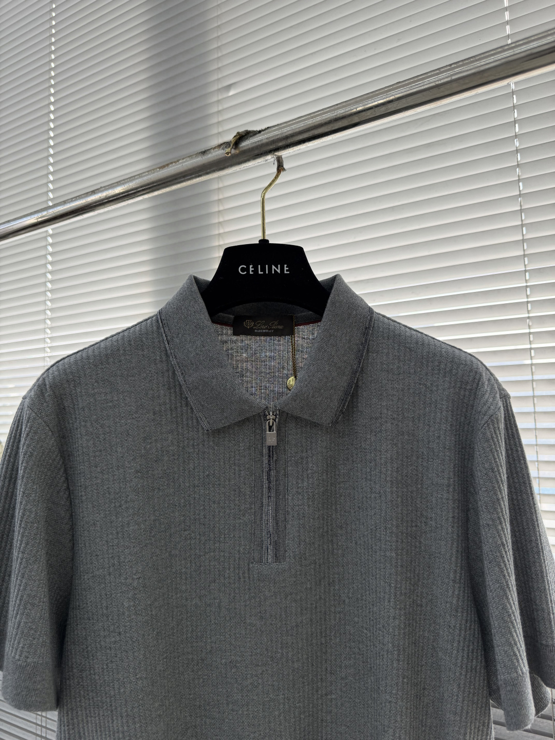-Loro Piana 26春夏新款冰感竖纹针织面料，打造立体质感，告别平面单调，视觉触感双高级，金属拉