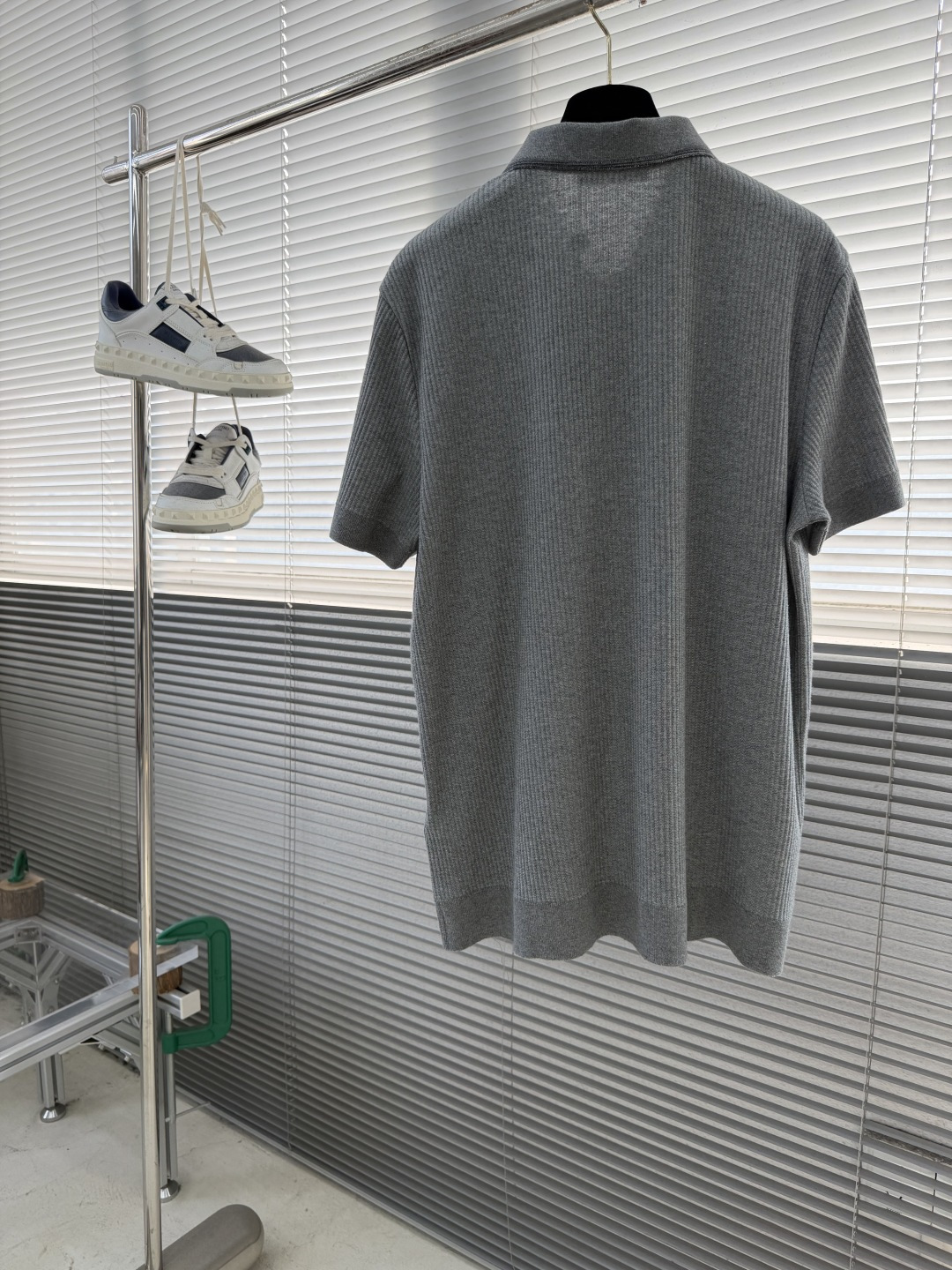 -Loro Piana 26春夏新款冰感竖纹针织面料，打造立体质感，告别平面单调，视觉触感双高级，金属拉