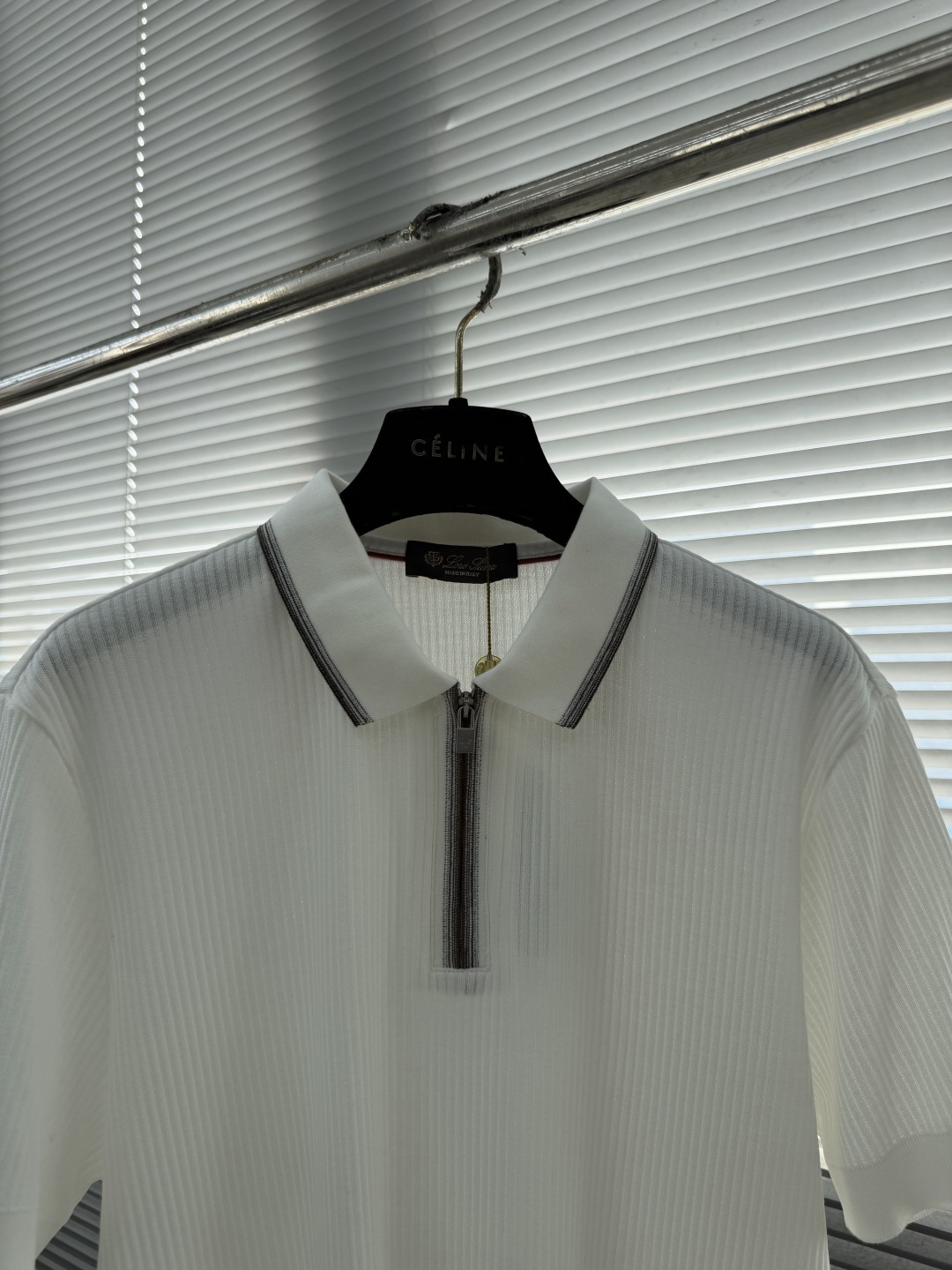 -Loro Piana 26春夏新款冰感竖纹针织面料，打造立体质感，告别平面单调，视觉触感双高级，金属拉