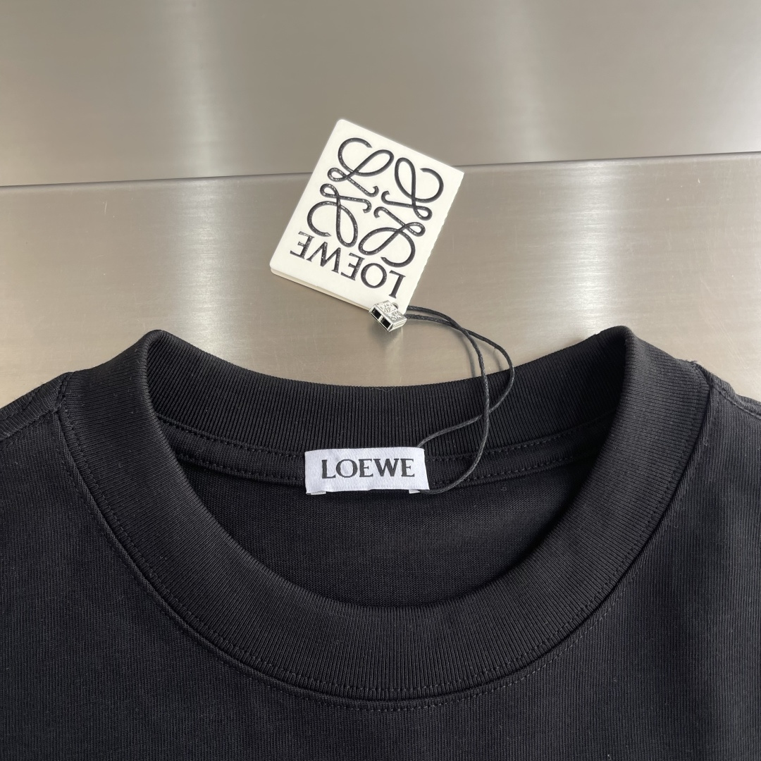 -LOEW 经典刺绣‼️短袖T恤Anagram刺绣 Logo超有辨识度，简约又有质感。高品300g纯棉面