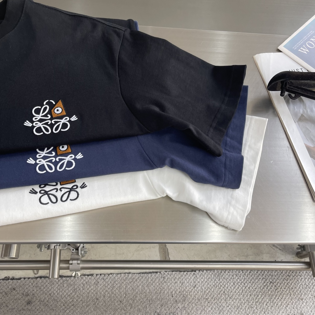 -LOEW 经典刺绣‼️短袖T恤Anagram刺绣 Logo超有辨识度，简约又有质感。高品300g纯棉面