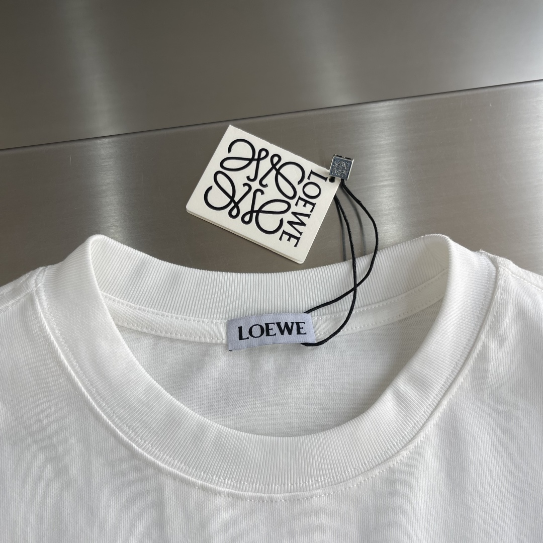 -LOEW 经典刺绣‼️短袖T恤Anagram刺绣 Logo超有辨识度，简约又有质感。高品300g纯棉面