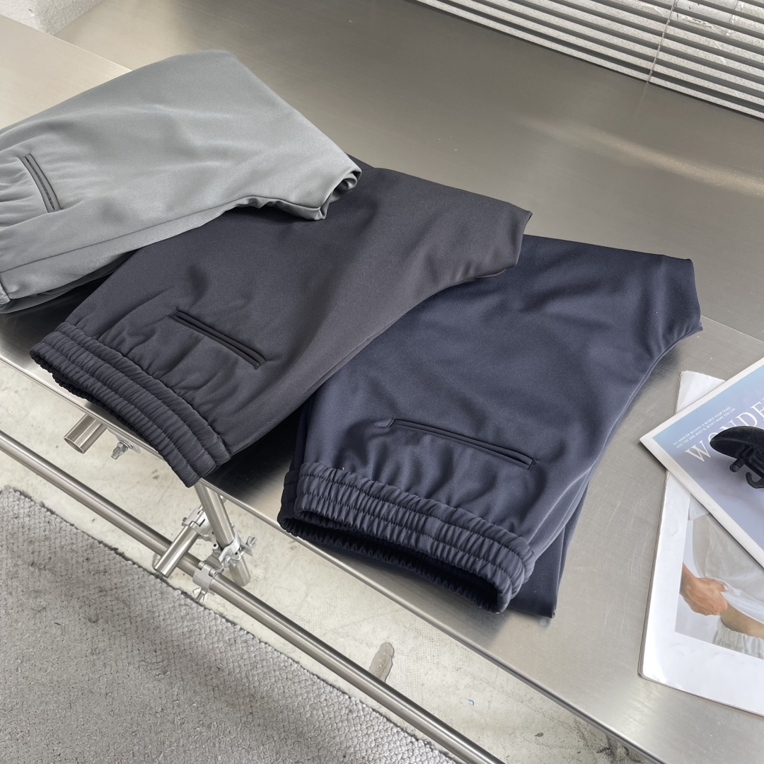 -冬日温暖！保暖系数拉满加厚款复合面料抽绳松紧腰设计休闲长裤Z ZEGB 冬日保暖神裤！加厚复合面料直接