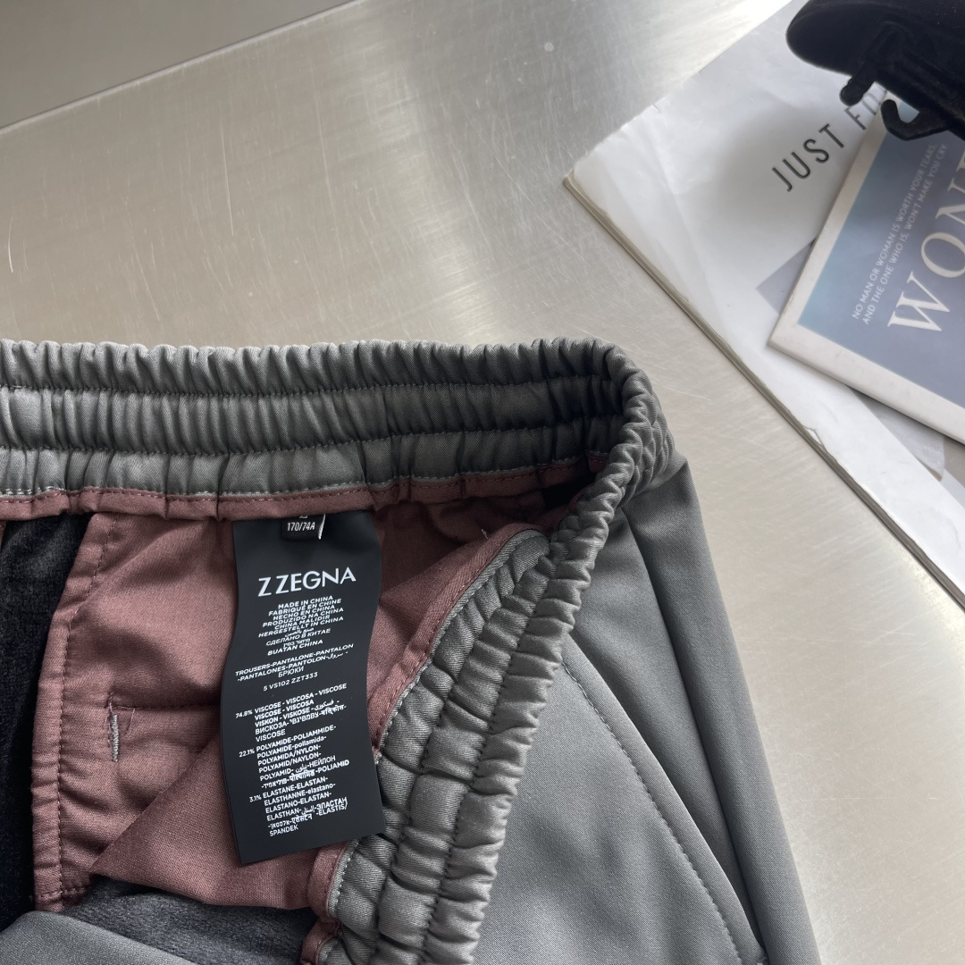 -冬日温暖！保暖系数拉满加厚款复合面料抽绳松紧腰设计休闲长裤Z ZEGB 冬日保暖神裤！加厚复合面料直接