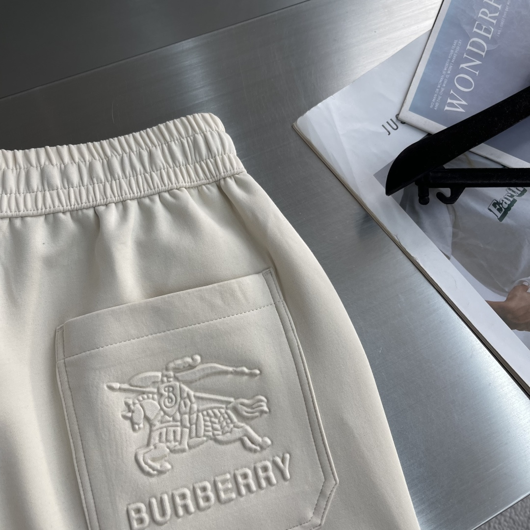 -BBR 2026春夏新款铜氨丝莫代尔休闲卫裤裤身上刺绣标志性品牌标识，客供定制品牌刻印五金配件，彰显品