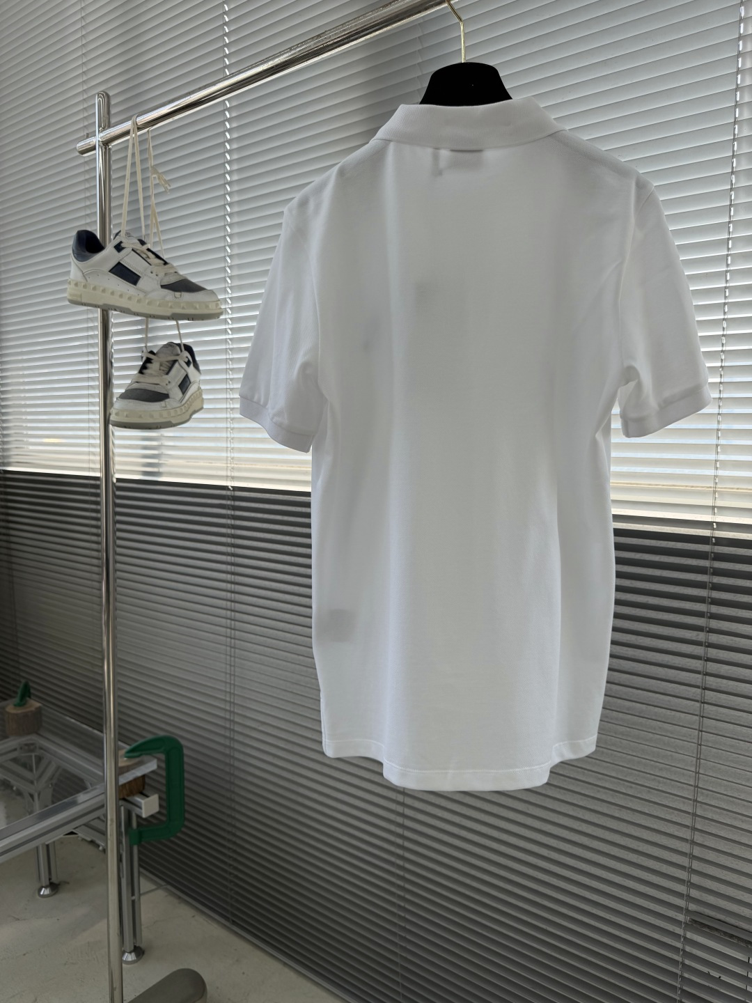 -Dio 26ss新款Polo 衫 黑色棉质珠地布 Dio* Clover 图案刺绣乔纳森·安德森 (J