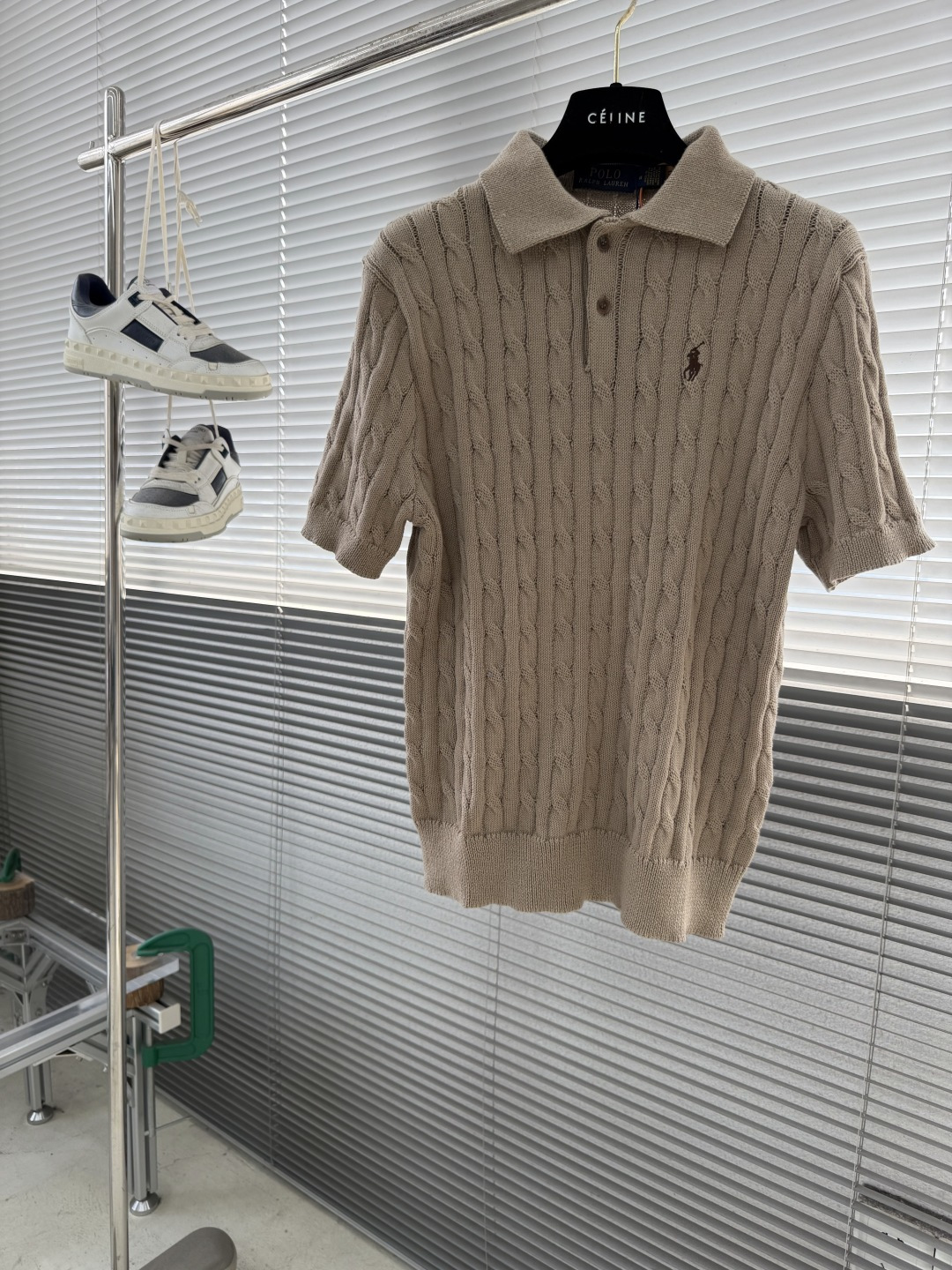 -Raloro Pianah lauren 绞花编结Polo领针织衫定织全棉绞纹云纹毛料 纹理细腻 舒适