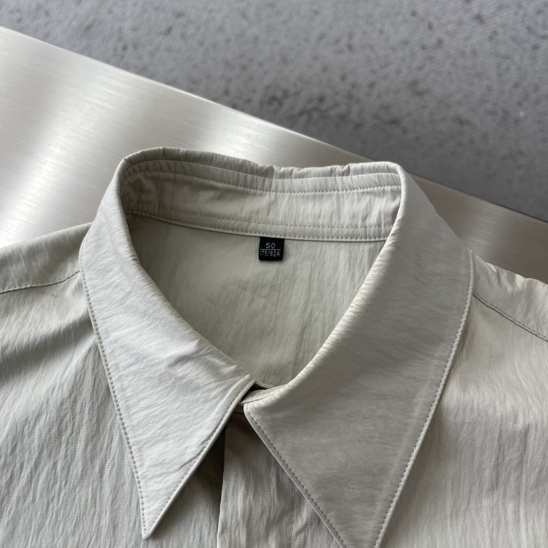-Bottega Veneta Bv2026ss最新爆款 经典三角折叠口袋 单排扣衬衫外套 码数：48-