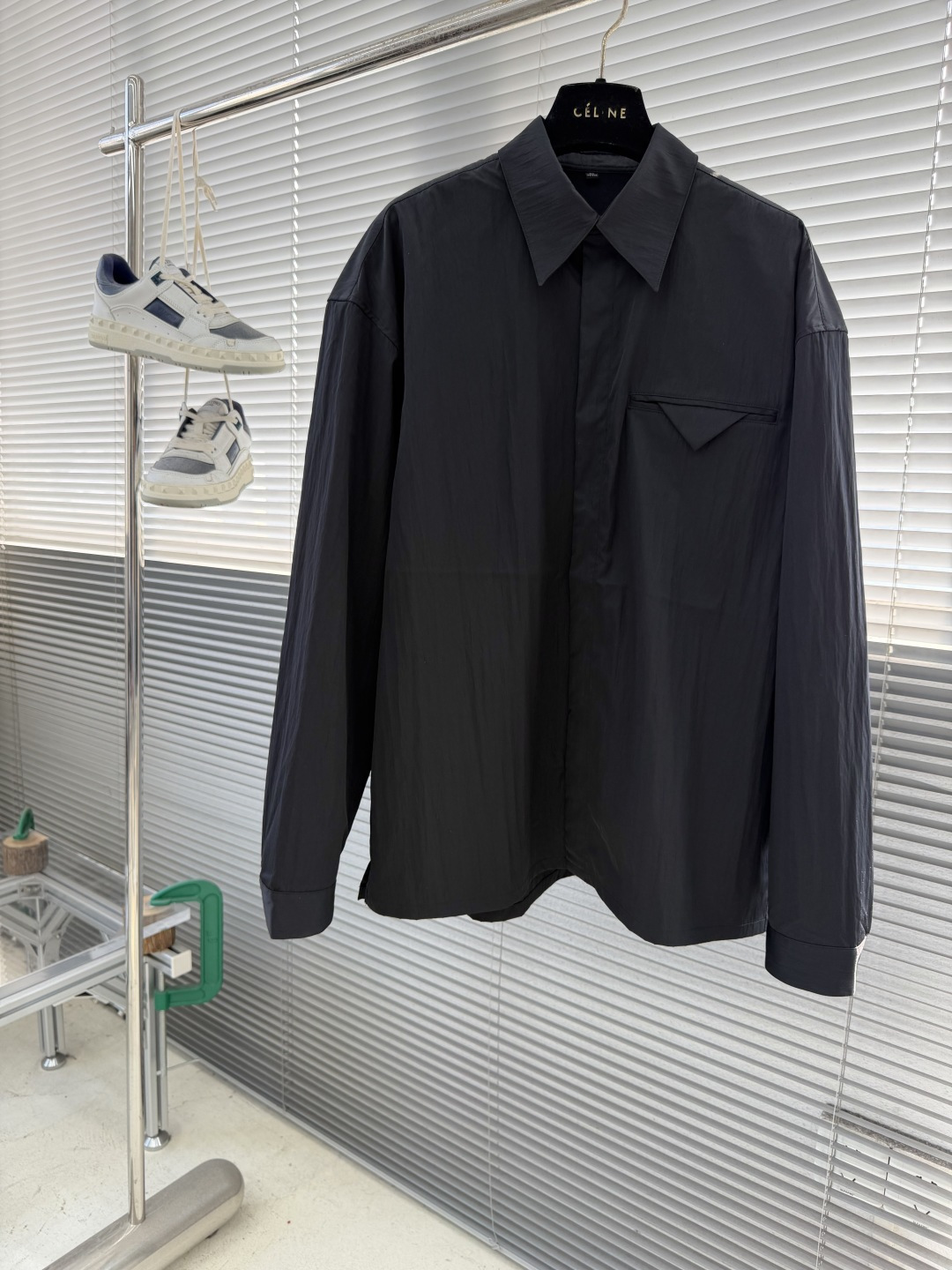 -Bottega Veneta Bv2026ss最新爆款 经典三角折叠口袋 单排扣衬衫外套 码数：48-