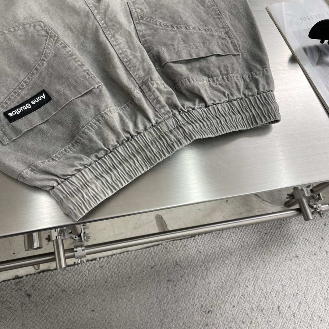 -Acne Studio 26年新款春秋休闲裤裤，采用优质高定面料，纯棉洗水珠帆布 洗水处理后既保持了珠
