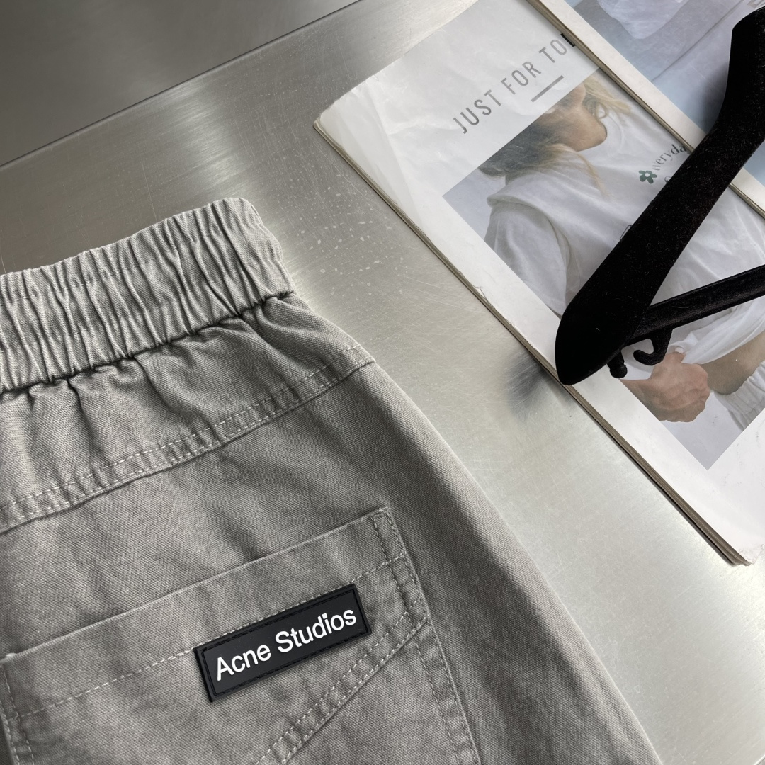 -Acne Studio 26年新款春秋休闲裤裤，采用优质高定面料，纯棉洗水珠帆布 洗水处理后既保持了珠