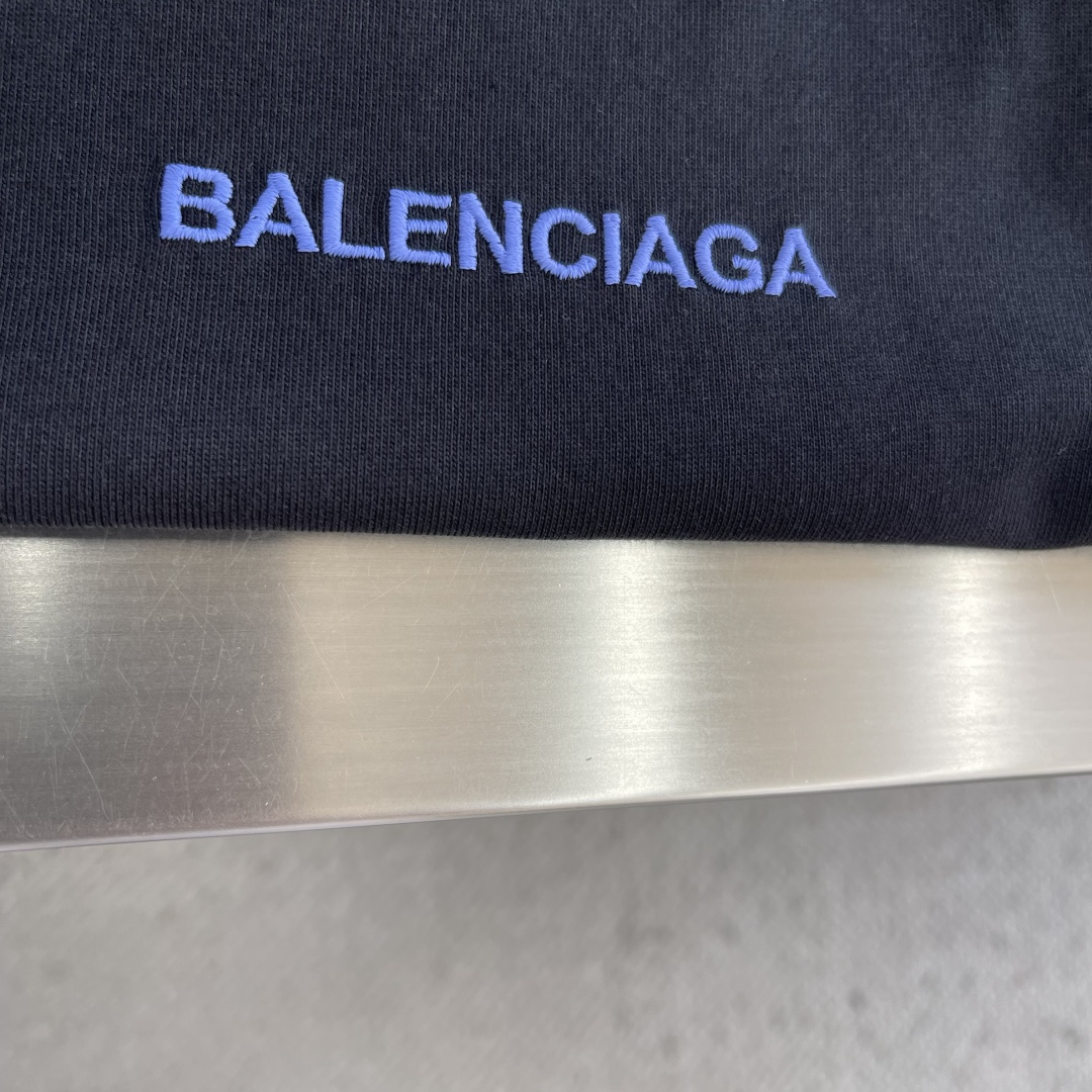 -Balenciag 2026春夏新款首发专柜最新款短袖圆领T恤 高端订制 设计前卫时尚！品牌logo手