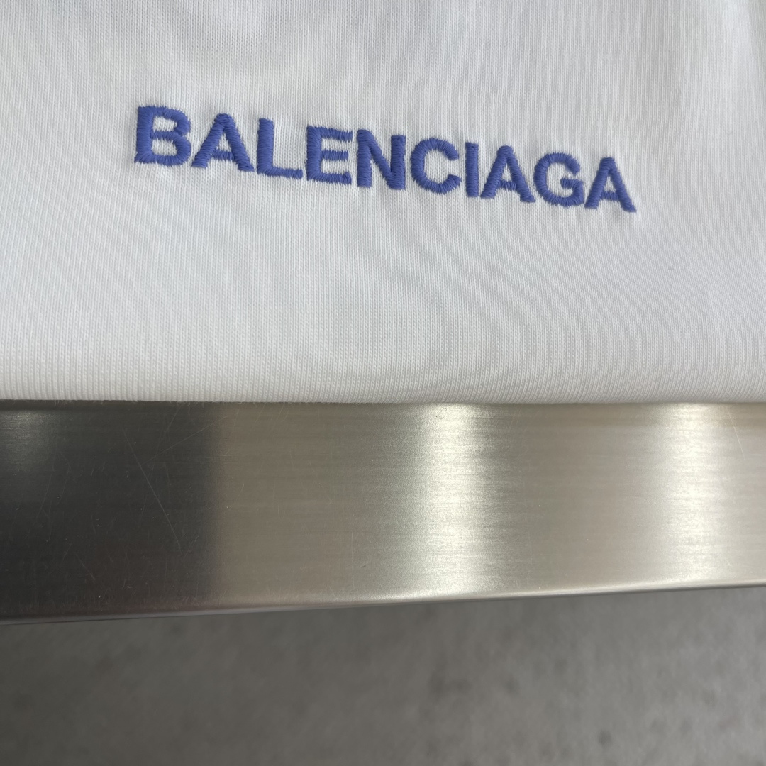 -Balenciag 2026春夏新款首发专柜最新款短袖圆领T恤 高端订制 设计前卫时尚！品牌logo手