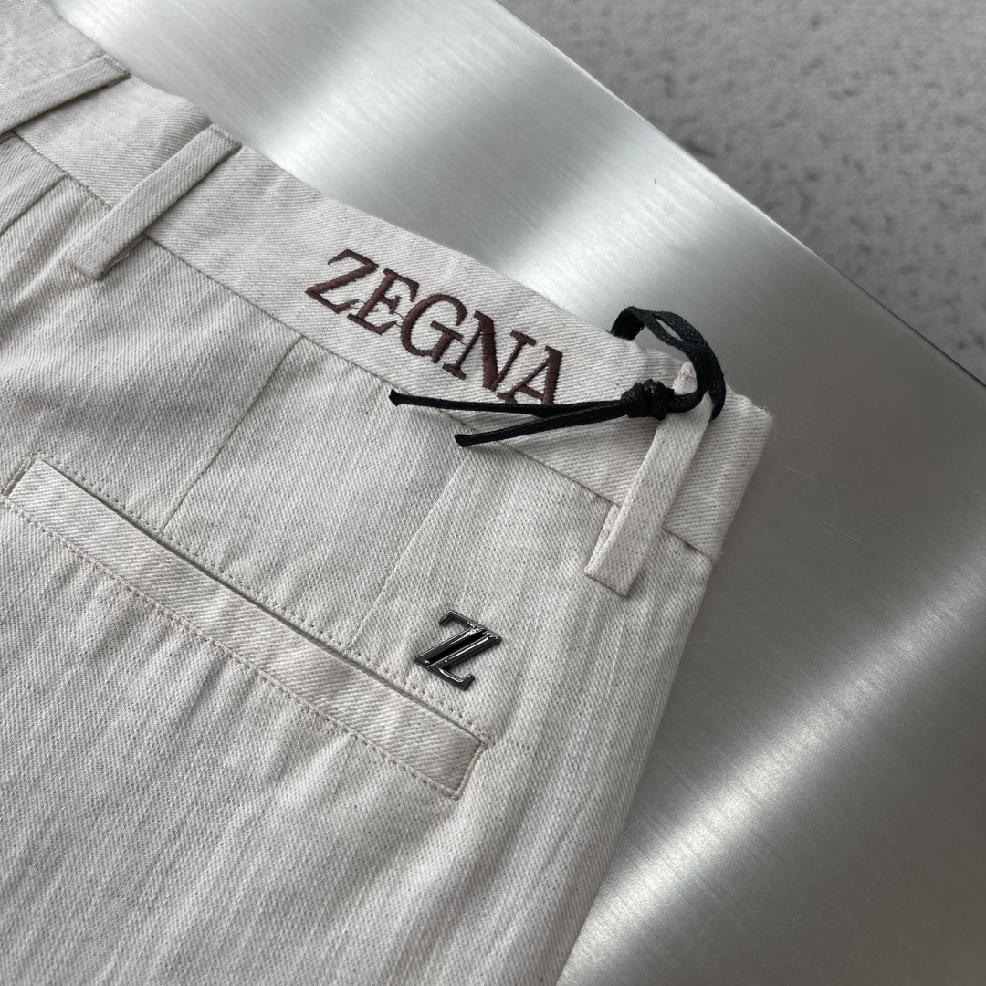 -Z zegn 2026春夏新款休闲西转裤版型：小直筒 （32码裤脚18CM）面料：超柔软棉麻面料 设计