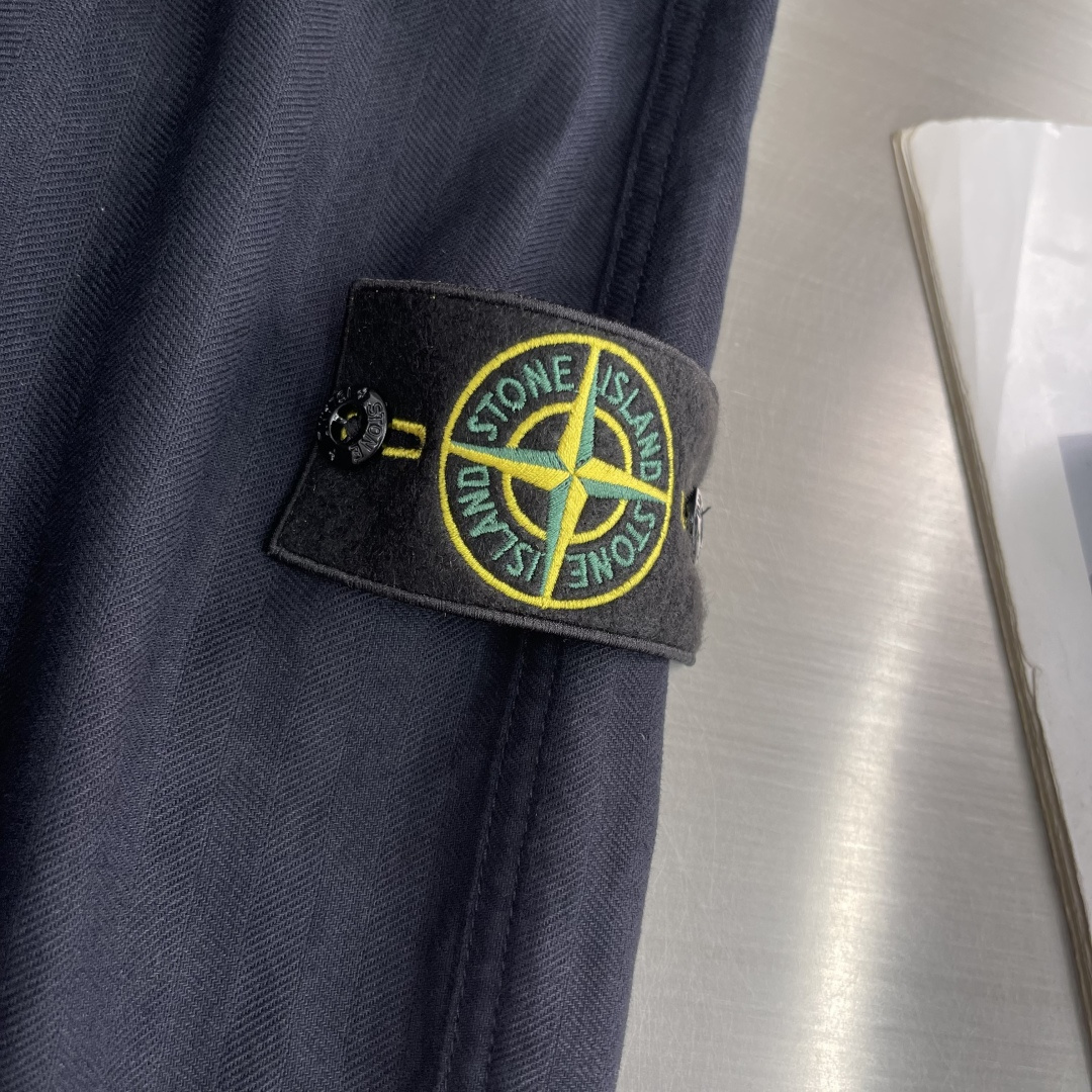上衣-Dio X Stone Island 联名系列 2026春夏新品天然亚麻立领夹克外套,商务休闲实穿