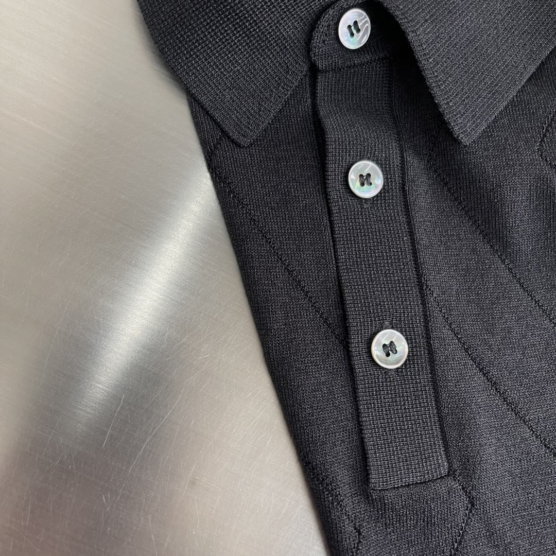 -loro Piana 26春夏新款商务针织Polo衫，男士意式老钱风高端简约针织衫。意大利同渠道稀有订