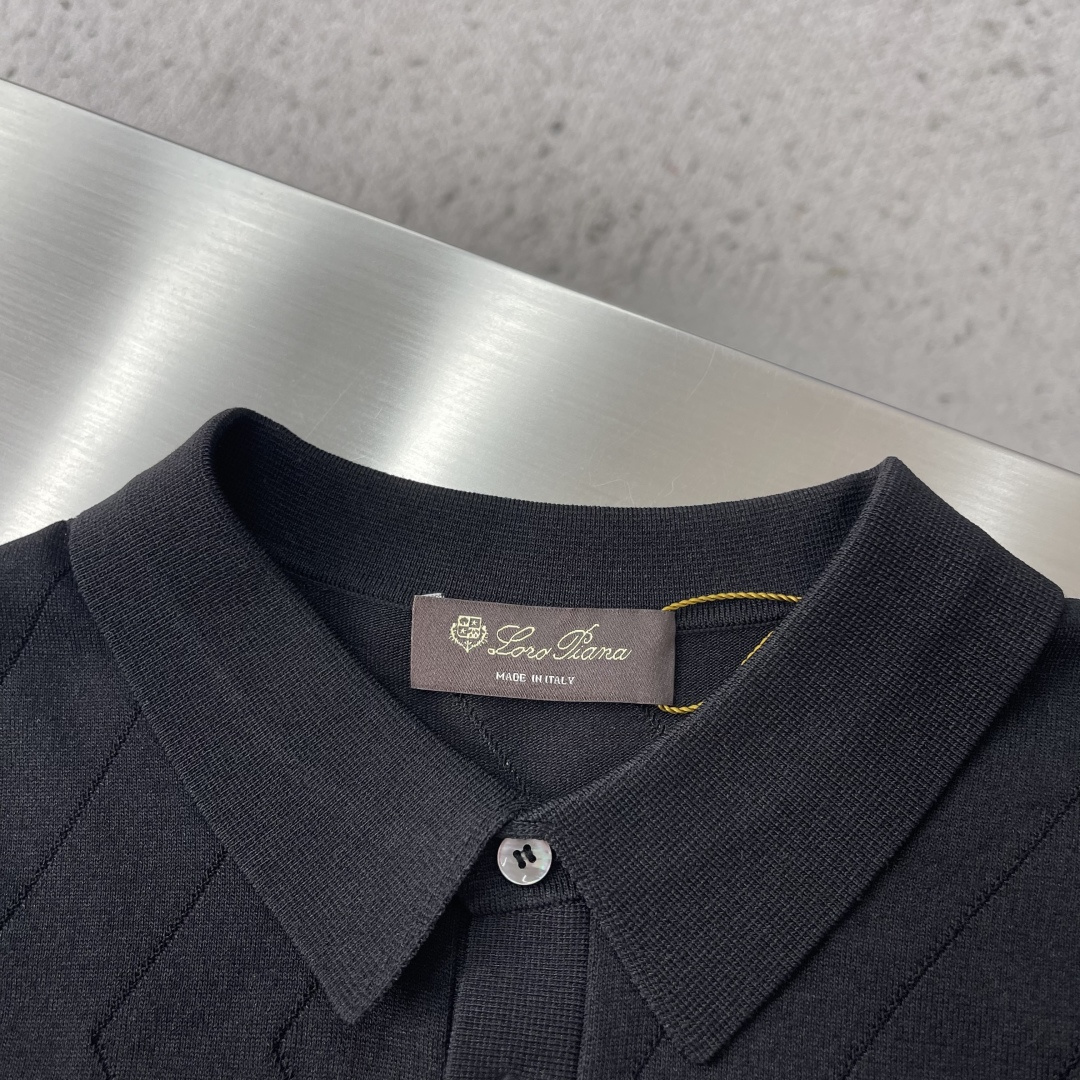 -loro Piana 26春夏新款商务针织Polo衫，男士意式老钱风高端简约针织衫。意大利同渠道稀有订