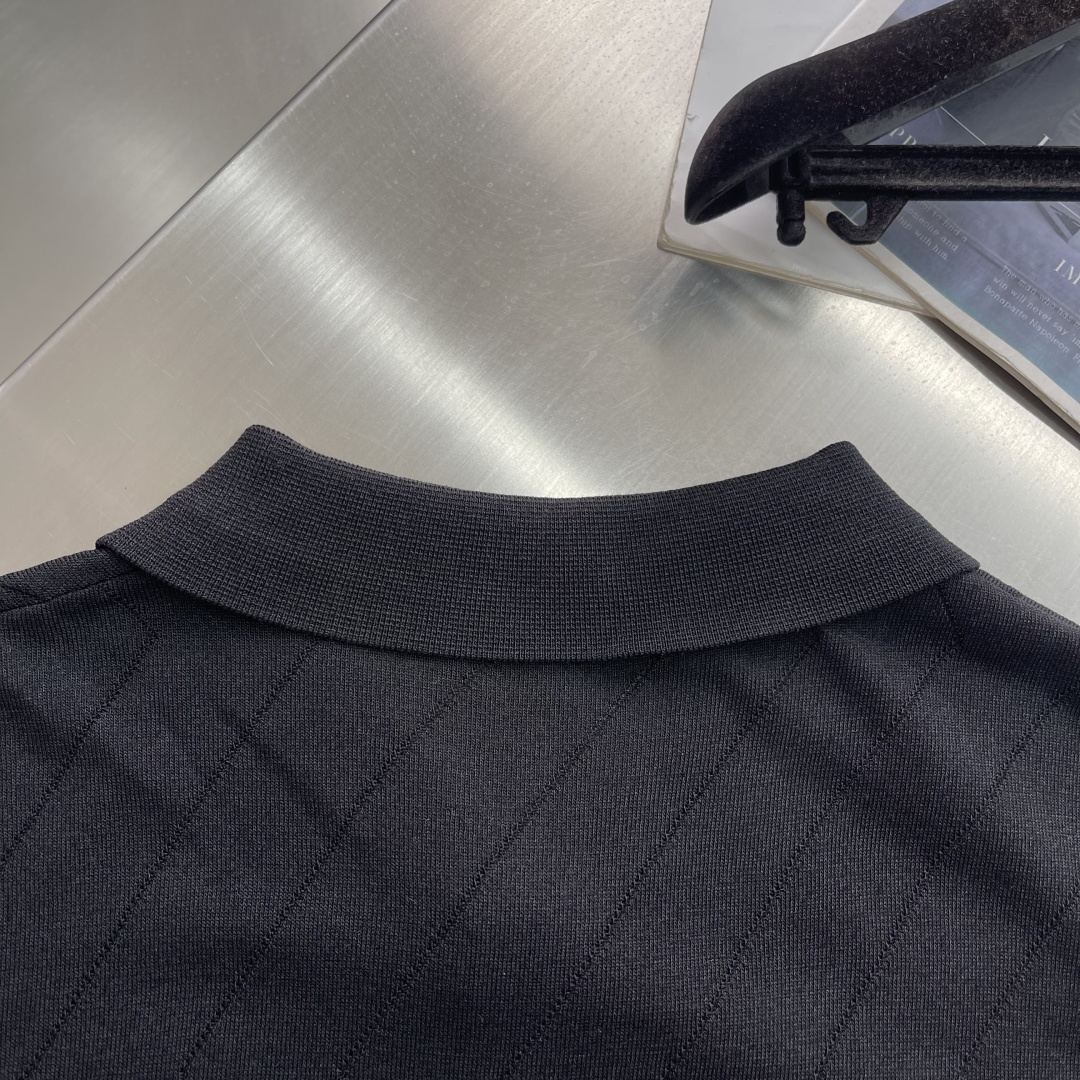 -loro Piana 26春夏新款商务针织Polo衫，男士意式老钱风高端简约针织衫。意大利同渠道稀有订