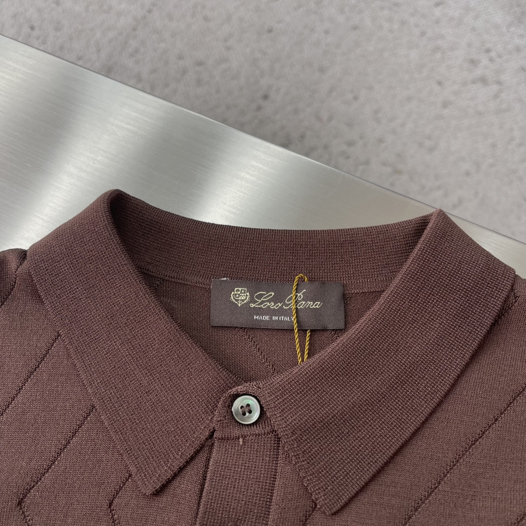 -loro Piana 26春夏新款商务针织Polo衫，男士意式老钱风高端简约针织衫。意大利同渠道稀有订