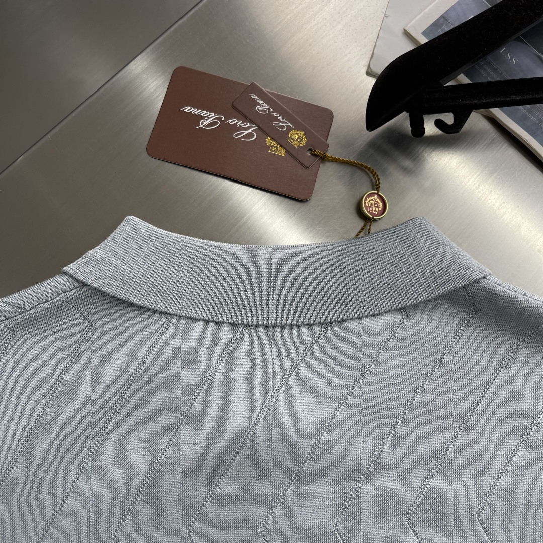 -loro Piana 26春夏新款商务针织Polo衫，男士意式老钱风高端简约针织衫。意大利同渠道稀有订