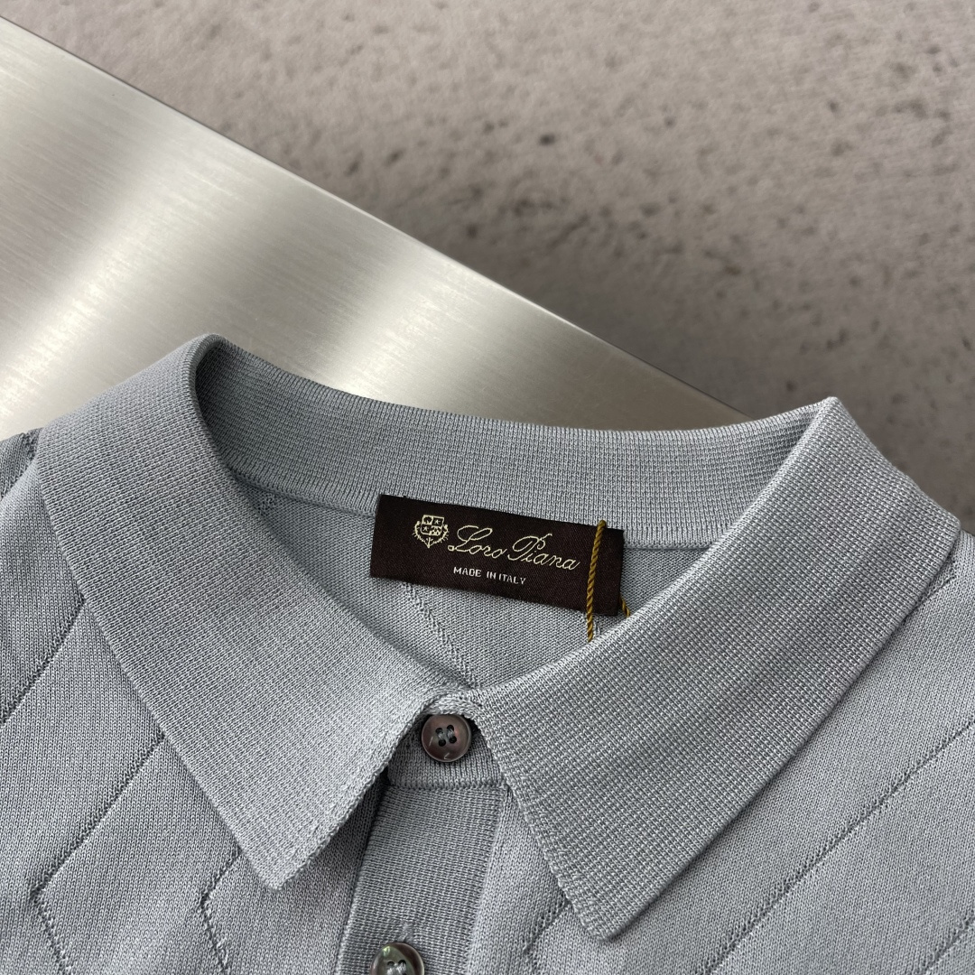 -loro Piana 26春夏新款商务针织Polo衫，男士意式老钱风高端简约针织衫。意大利同渠道稀有订