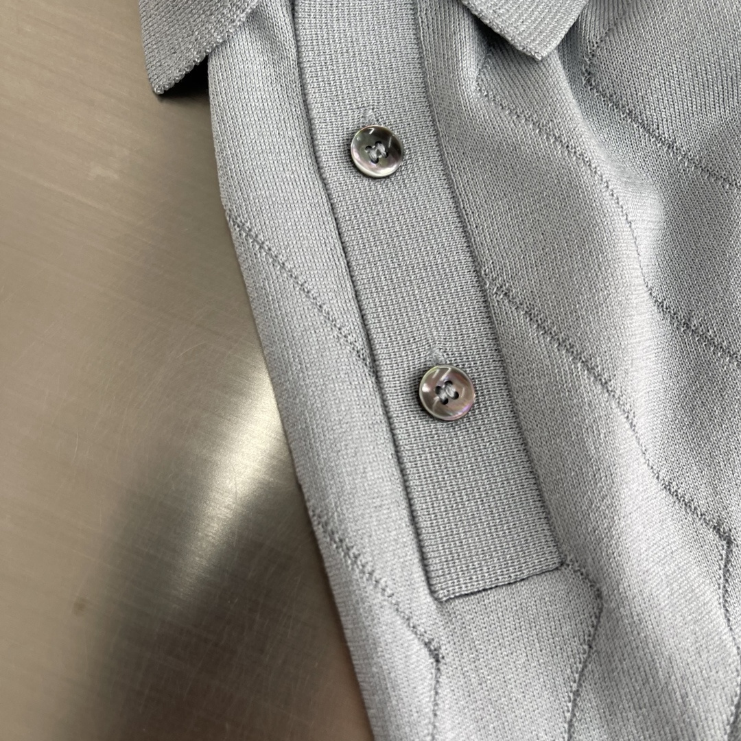 -loro Piana 26春夏新款商务针织Polo衫，男士意式老钱风高端简约针织衫。意大利同渠道稀有订