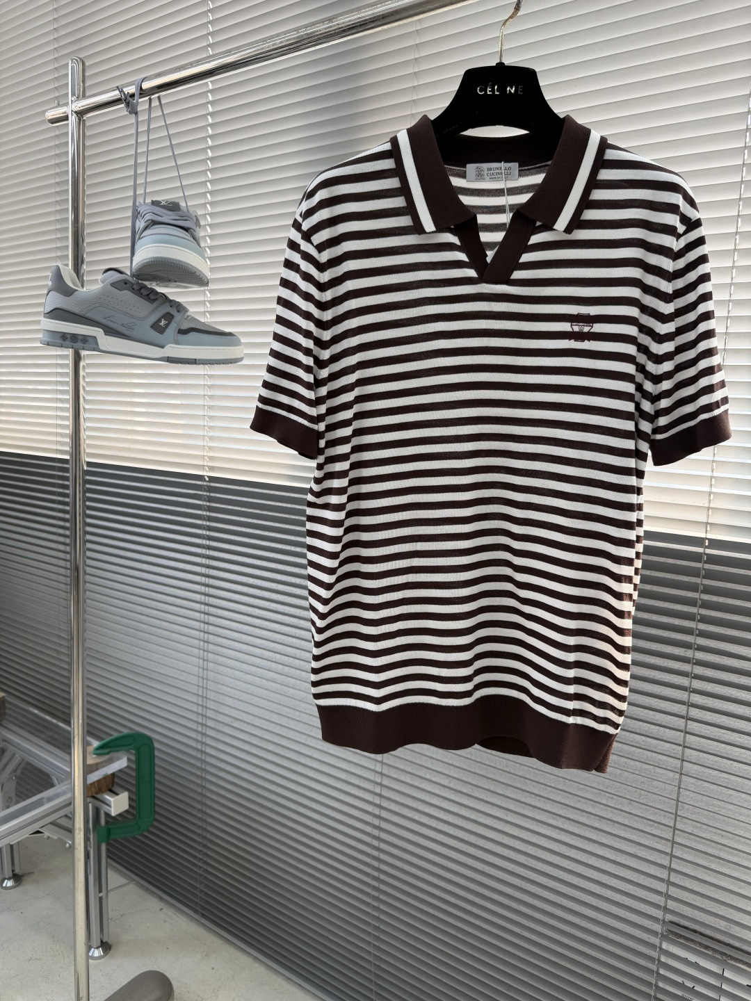 -bc 26春夏新款撞色条纹海鸥领针织衫，美式老钱风针织翻领Polo。顶级内销渠道分享，意大利顶级奢侈品