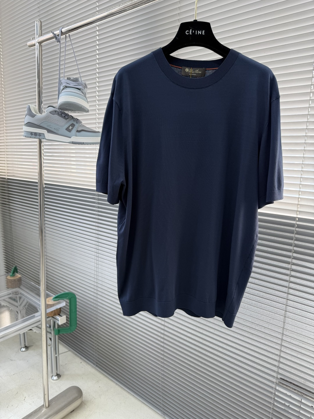 -loro Piana 香港洋行渠道货，纯正血统品质，2026夏季新款男士丝光针织混纺圆领短袖针织短袖T