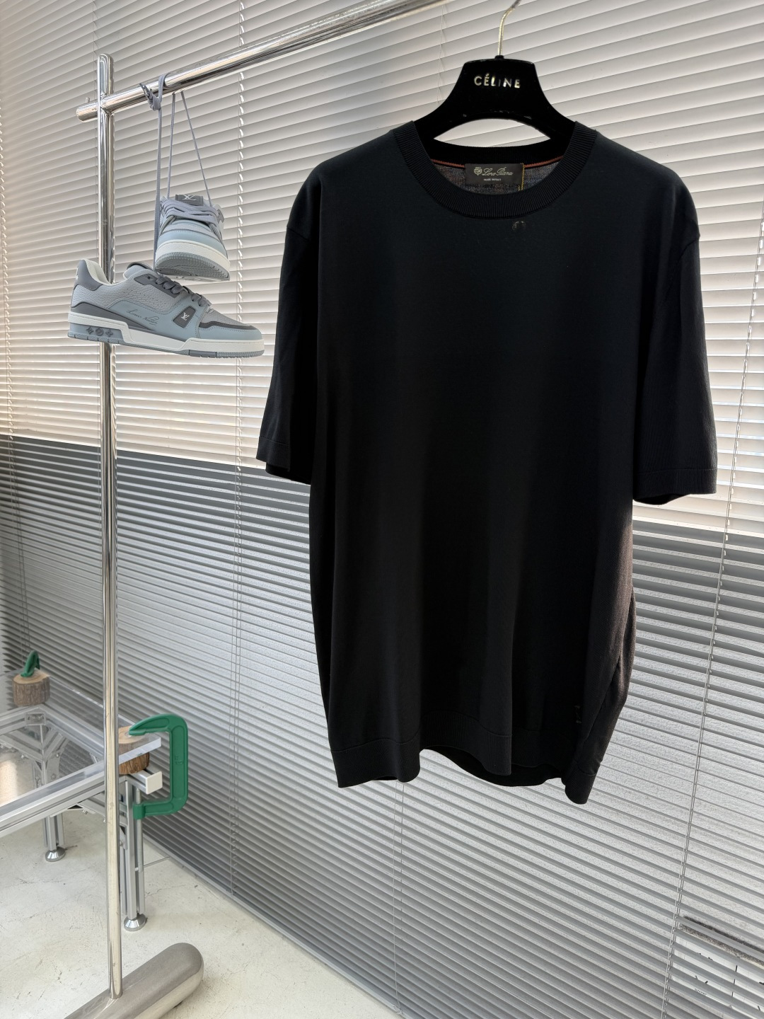 -loro Piana 香港洋行渠道货，纯正血统品质，2026夏季新款男士丝光针织混纺圆领短袖针织短袖T