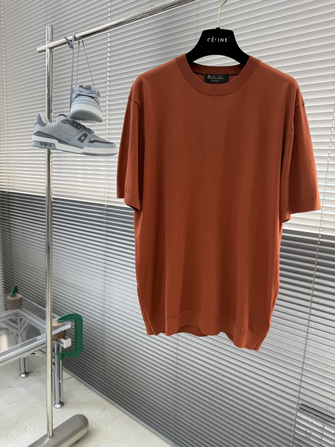 -loro Piana 香港洋行渠道货，纯正血统品质，2026夏季新款男士丝光针织混纺圆领短袖针织短袖T