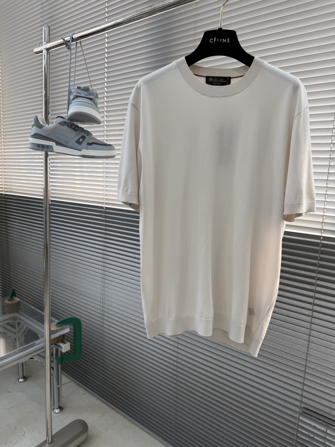 -loro Piana 香港洋行渠道货，纯正血统品质，2026夏季新款男士丝光针织混纺圆领短袖针织短袖T