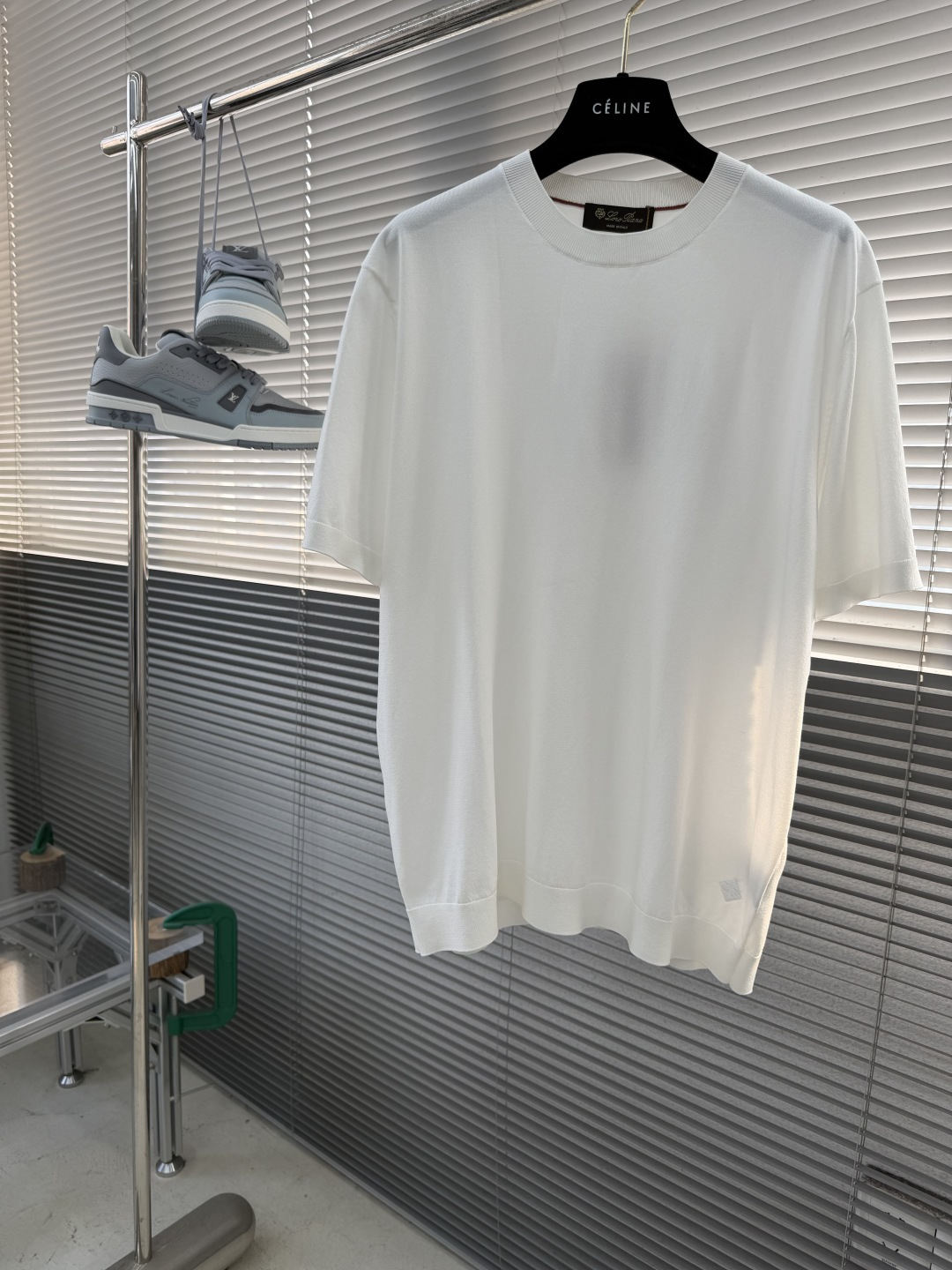 -loro Piana 香港洋行渠道货，纯正血统品质，2026夏季新款男士丝光针织混纺圆领短袖针织短袖T