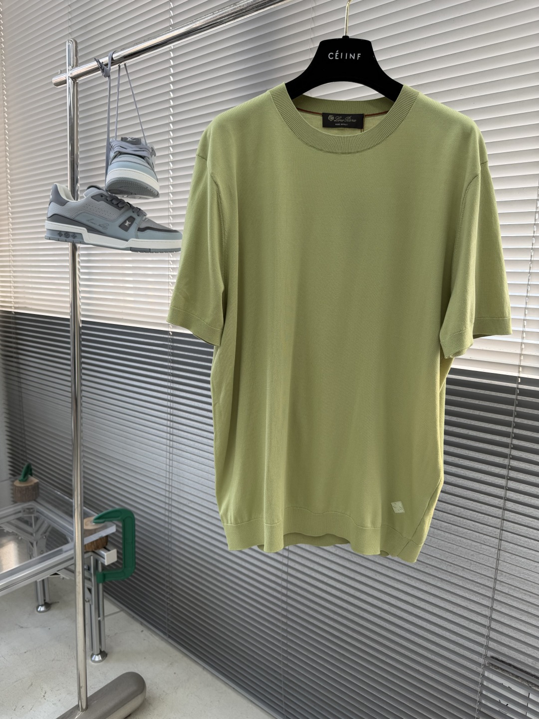 -loro Piana 香港洋行渠道货，纯正血统品质，2026夏季新款男士丝光针织混纺圆领短袖针织短袖T