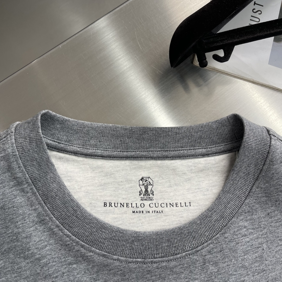 -brunello Cucinelli bc 26春夏专柜新款 老钱风 面料定制定染 新疆长绒棉 克重2