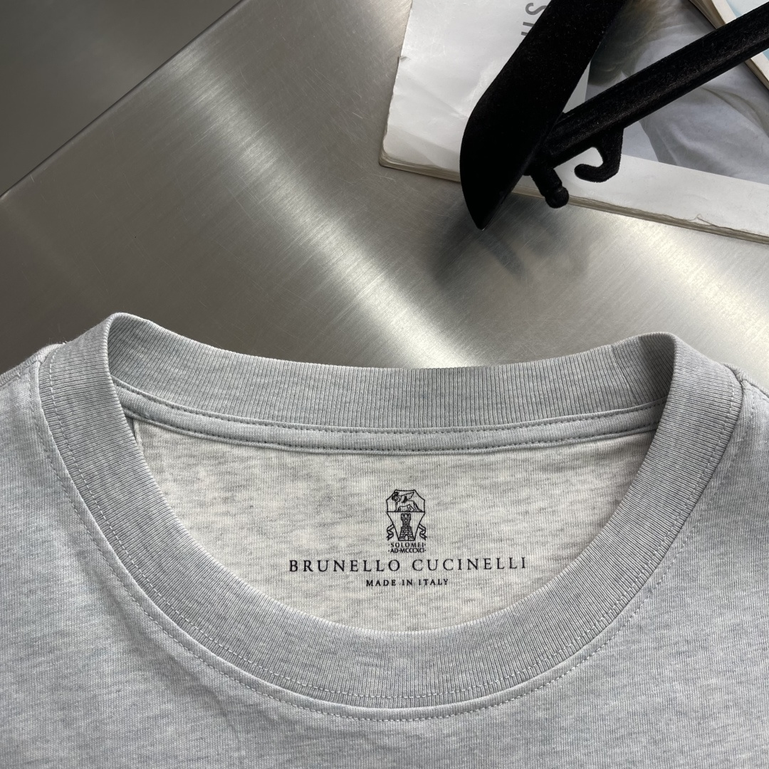 -brunello Cucinelli bc 26春夏专柜新款 老钱风 面料定制定染 新疆长绒棉 克重2
