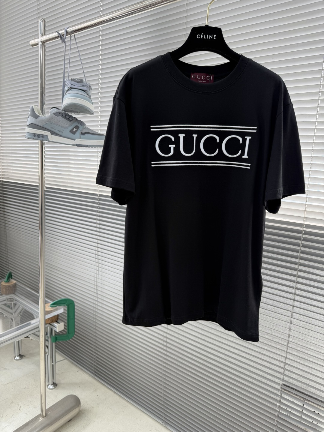 -GUCC 2026春夏新款首发专柜最新款短袖圆领T恤 高端订制 设计前卫时尚！品牌logo工艺刺绣字母