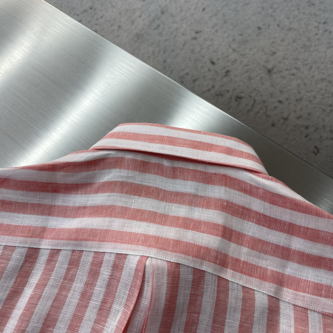 -Raloro Pianah lauren 色织条纹亚麻休闲衬衫 | 春日轻透质感之选100%意大利亚麻