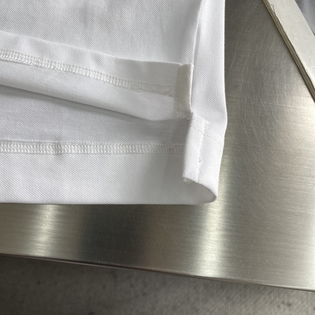 -Acne Studios 26SS翻领徽标刺绣POLO衫精梳珠地面料230克1*1全棉罗纹进口刺绣面料