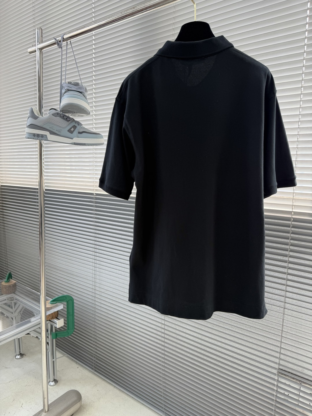 -Acne Studios 26SS翻领徽标刺绣POLO衫精梳珠地面料230克1*1全棉罗纹进口刺绣面料