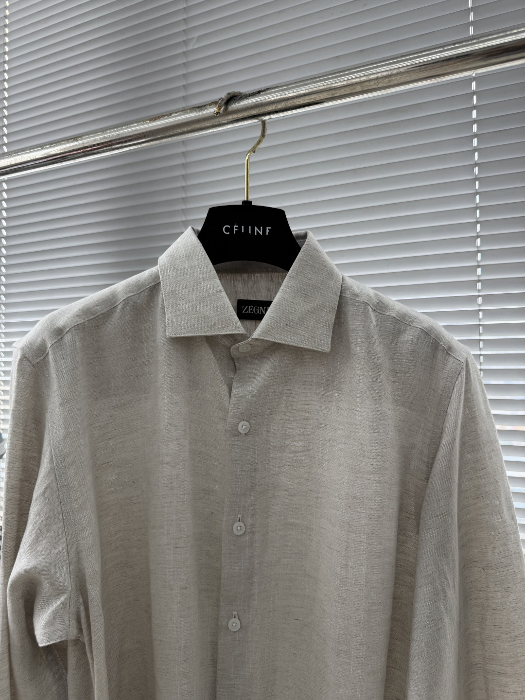 -Z zegn 莱赛尔亚麻混纺休闲衬衫源自意大利的奢华男装典范zegNA，百年匠造传承，以对品质的极致苛