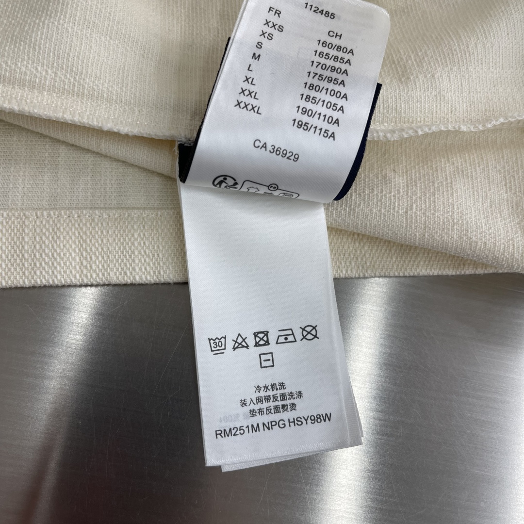 -驴牌 桑蚕丝混纺短袖衬衫330克麻棉混纺竹节布75D衬布面料酵洗胶浆印花1：1订制辅料、配件尺码：S 