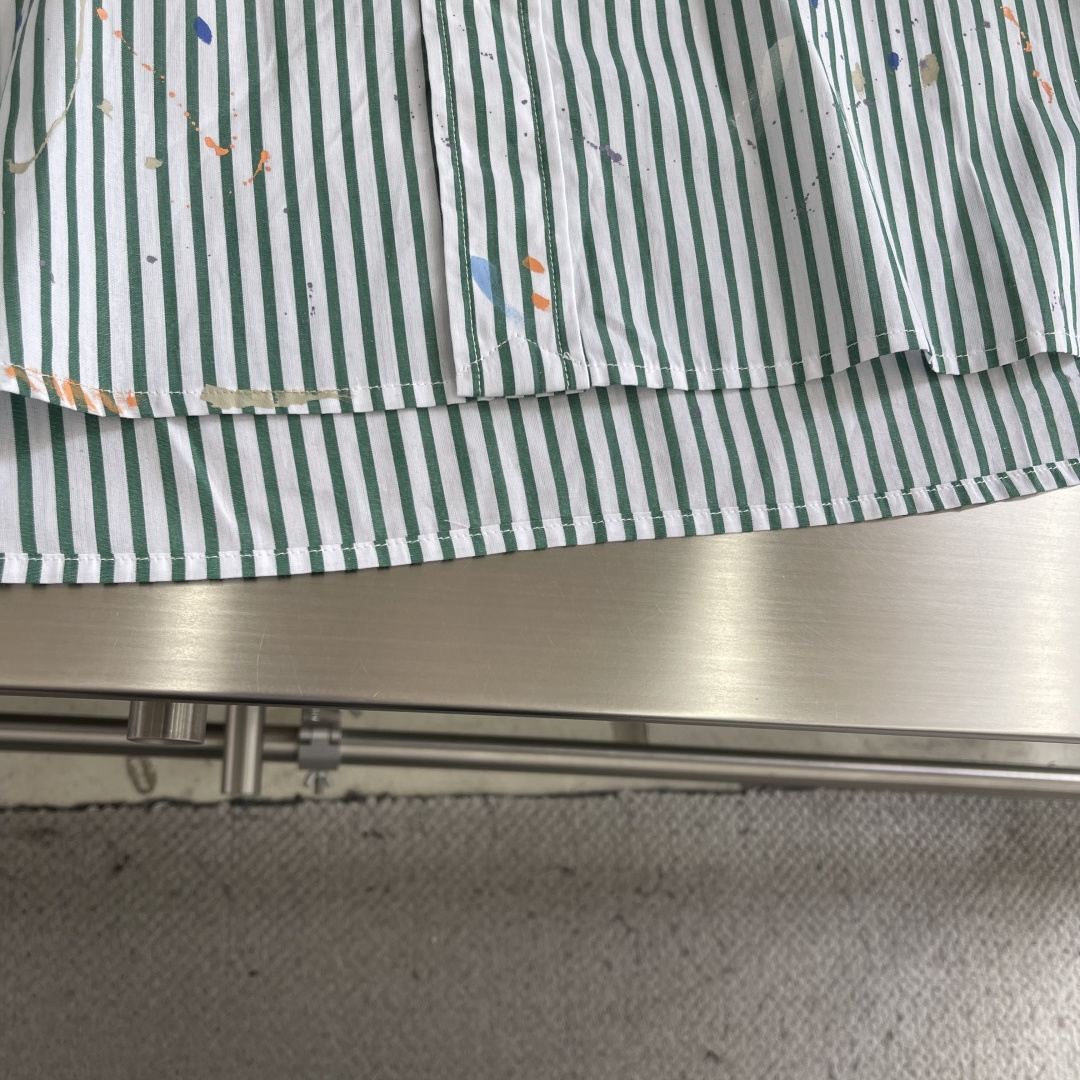 Ralph Lauren 26新款泼墨条纹棉质长袖 衬衫 经典版 男款 山谷绿 6