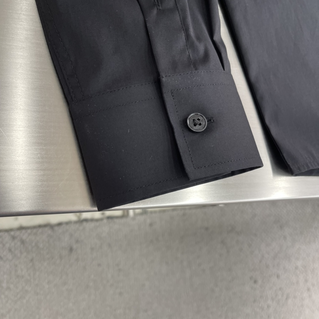 -z zegn 26ss 新款贴布长袖衬衫 本款衬衫胸前带有品牌字母刺绣点缀 高版本码数：M.L.XL.