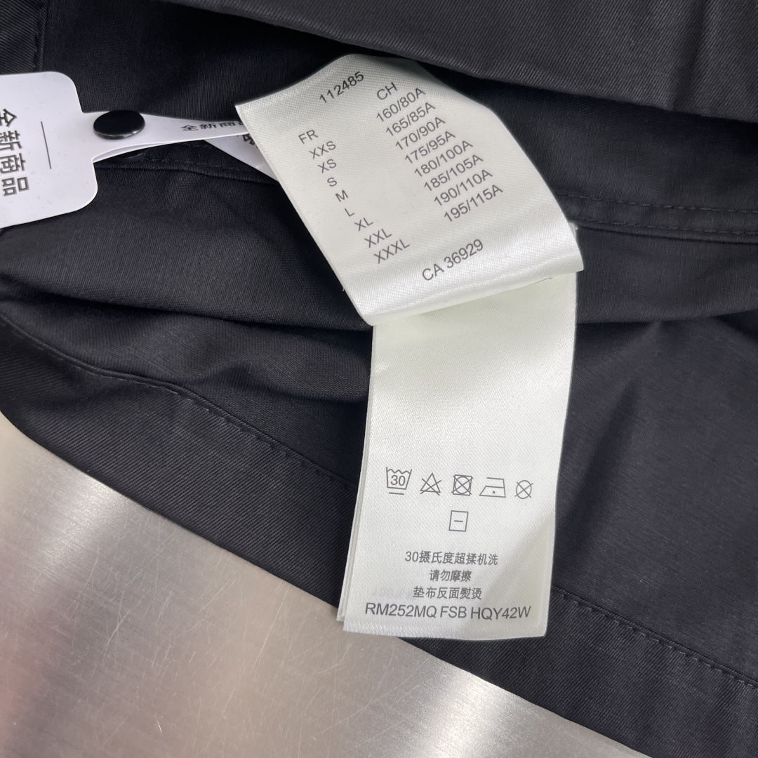-驴牌 MONOGRAM口袋短袖衬衫定制50支高密度棉质绸缎75D高温衬布面料酵洗口袋压花1：1订制辅料