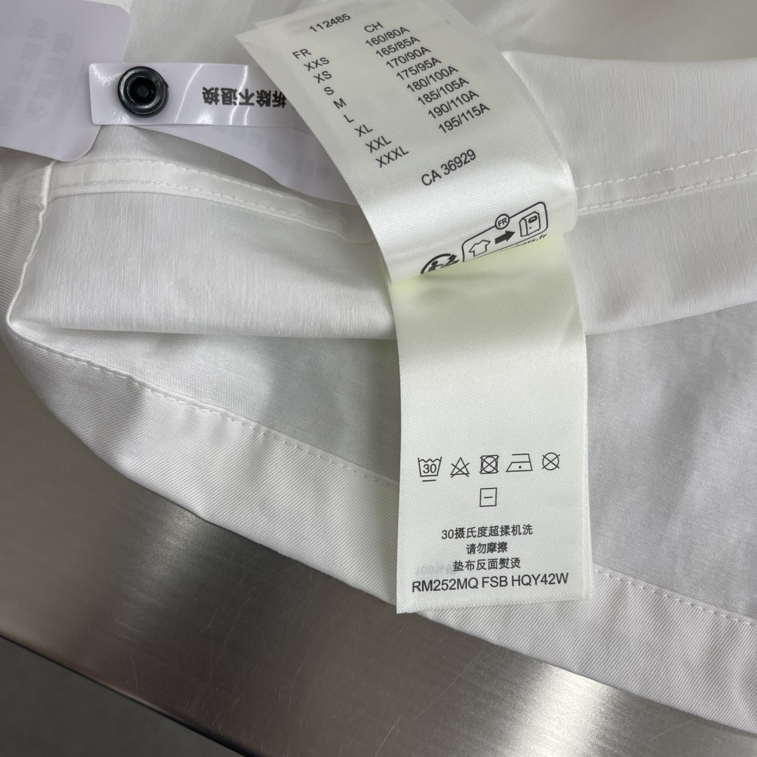 -驴牌 MONOGRAM口袋短袖衬衫定制50支高密度棉质绸缎75D高温衬布面料酵洗口袋压花1：1订制辅料