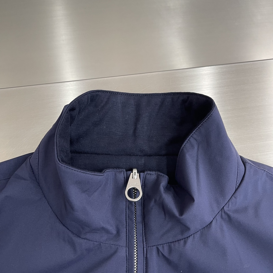-loro Piana 26ss新款纯色双面穿立领拉链长袖夹克外套 高版本。码数：M.l.Xl.XXl.
