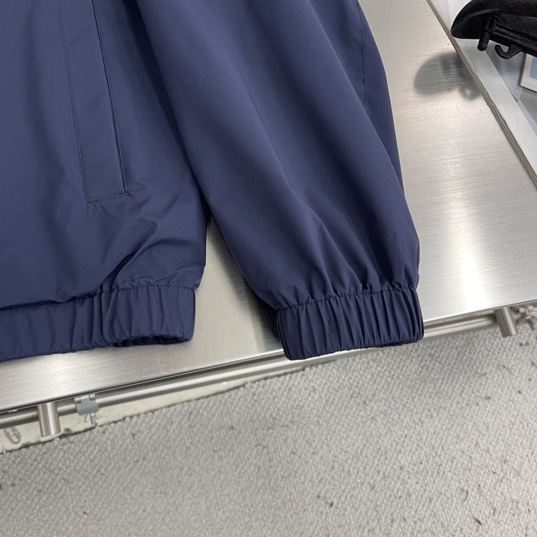 -loro Piana 26ss新款纯色双面穿立领拉链长袖夹克外套 高版本。码数：M.l.Xl.XXl.