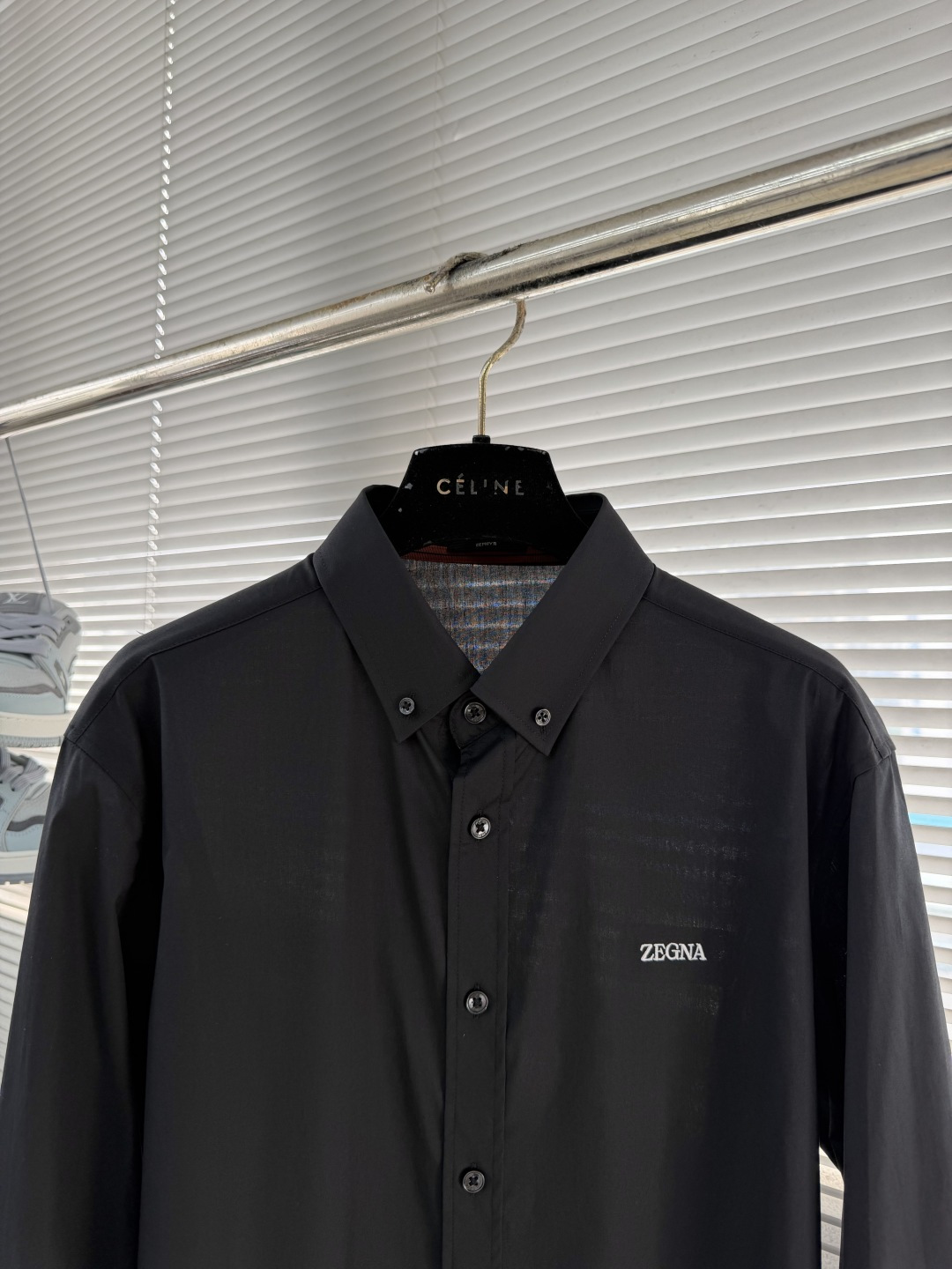 -z zegn 26ss 新款贴布长袖衬衫 本款衬衫胸前带有品牌字母刺绣点缀 高版本码数：M.L.XL.