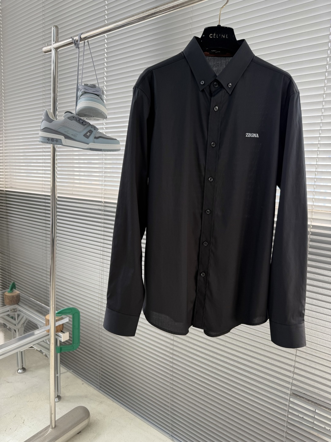 -z zegn 26ss 新款贴布长袖衬衫 本款衬衫胸前带有品牌字母刺绣点缀 高版本码数：M.L.XL.